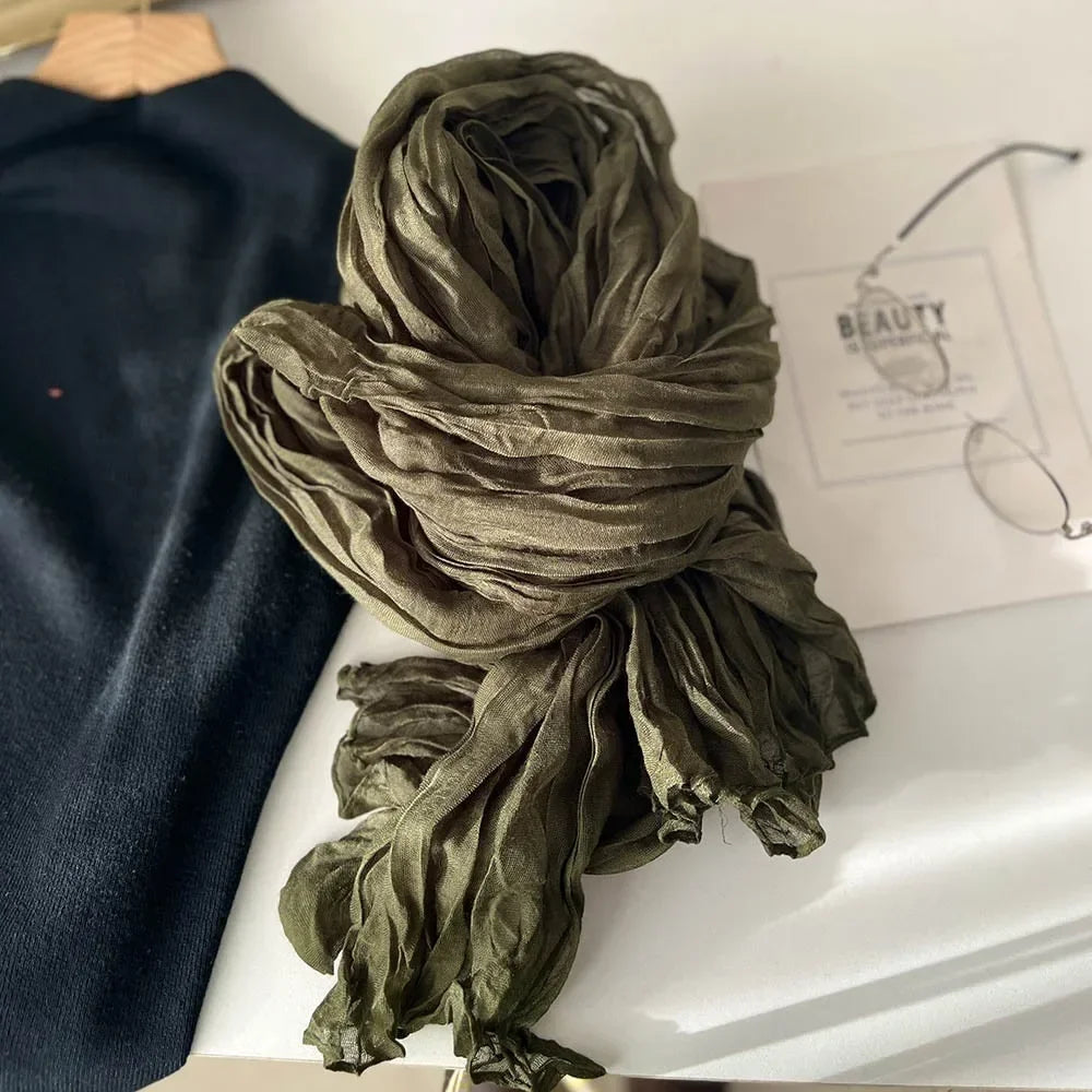 Foulard Homme Uni Kaki