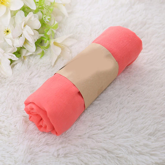Foulard Coton et Lin Uni Corail