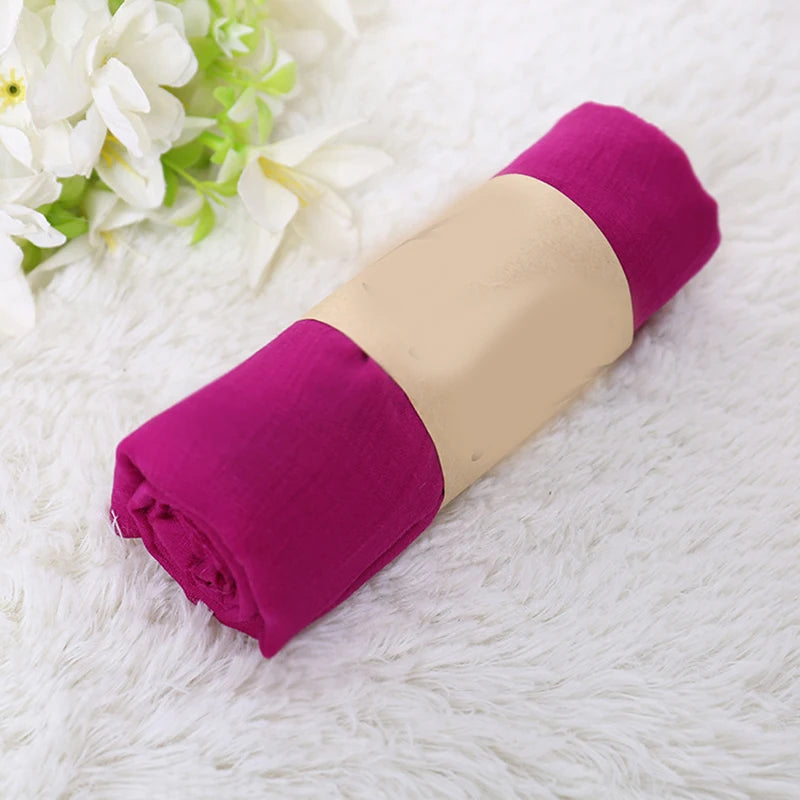 Foulard Coton et Lin Uni Violet