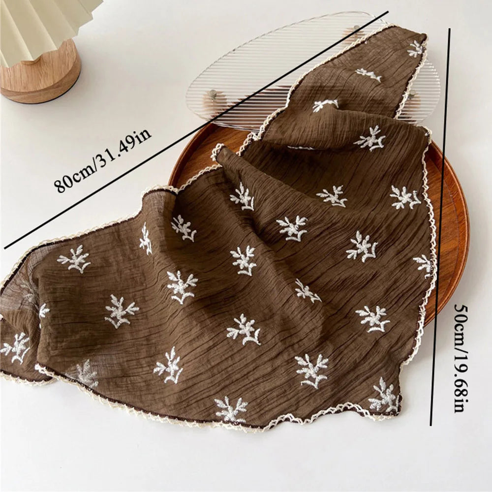 Foulard Dentelle et Lin Femme