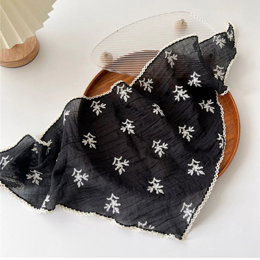 Foulard Dentelle et Lin Femme