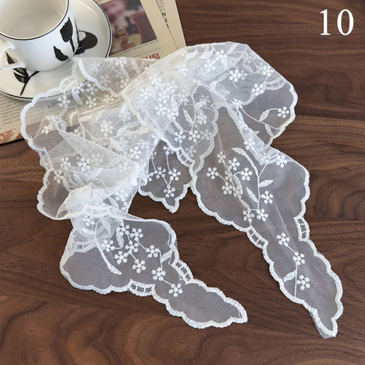 Foulard Fleuri pour Cheveux Dentelle Femme