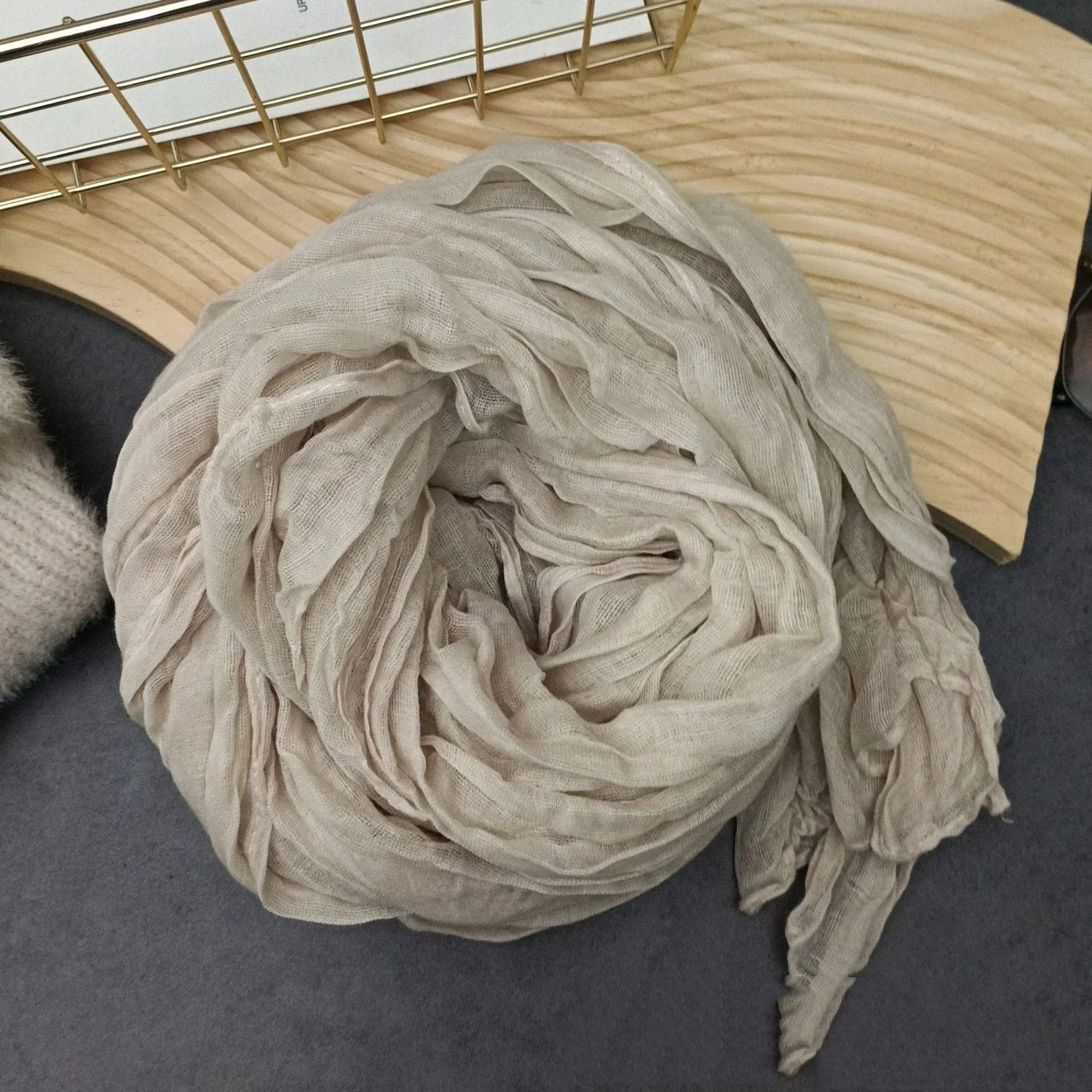 Foulard Homme Uni Beige