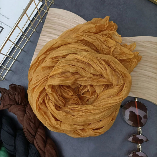 Foulard Homme Uni Jaune Moutarde