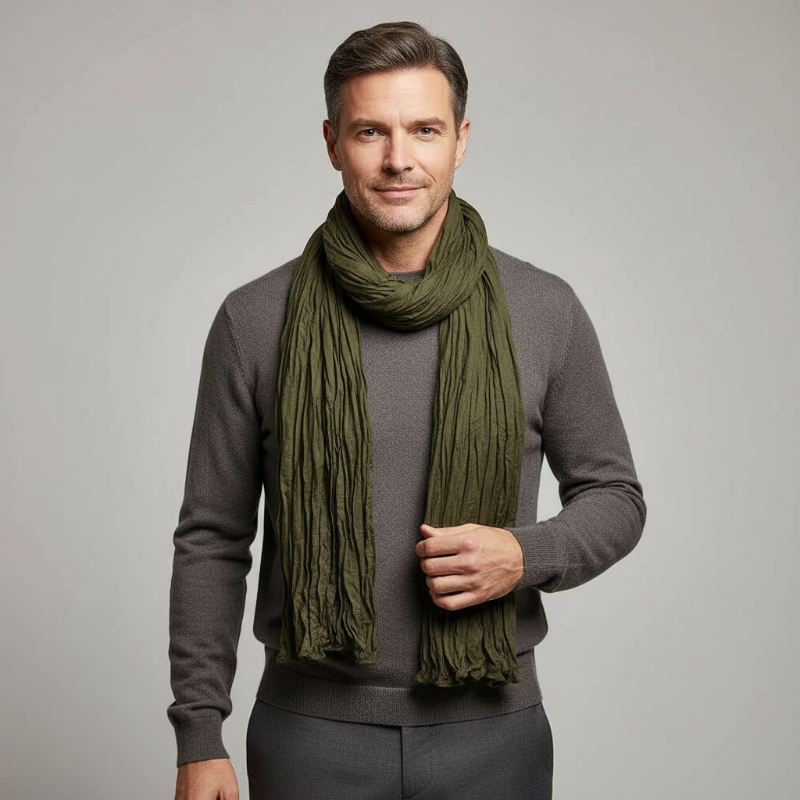 
Foulard Homme Uni Kaki