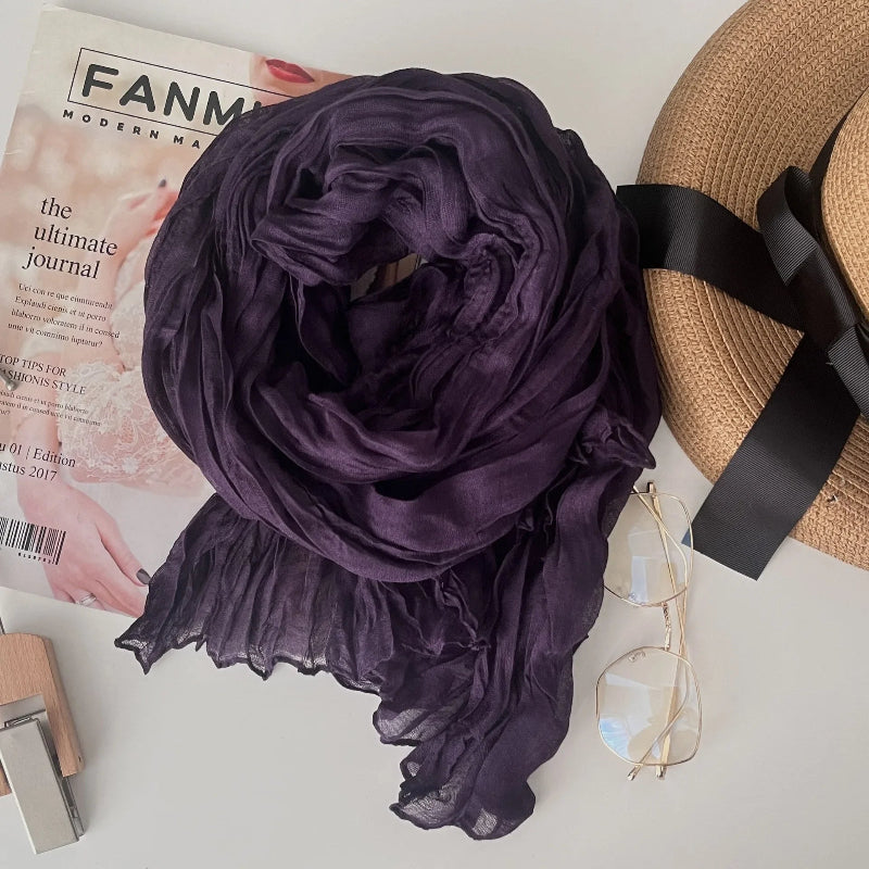 
Foulard Homme Uni Violet Prune