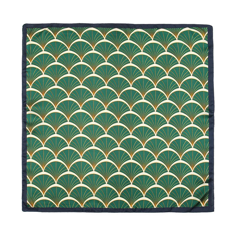 Foulard Paon Carré en Soie