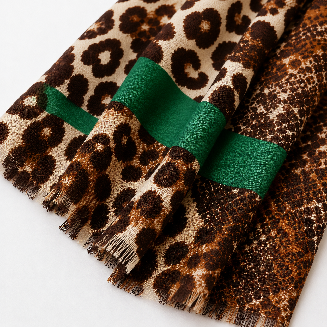 Foulard_Vert_et_Leopard_en_Coton_et_Lin-2