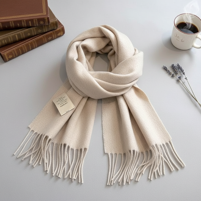 
Foulard Écharpe 100% Laine Beige