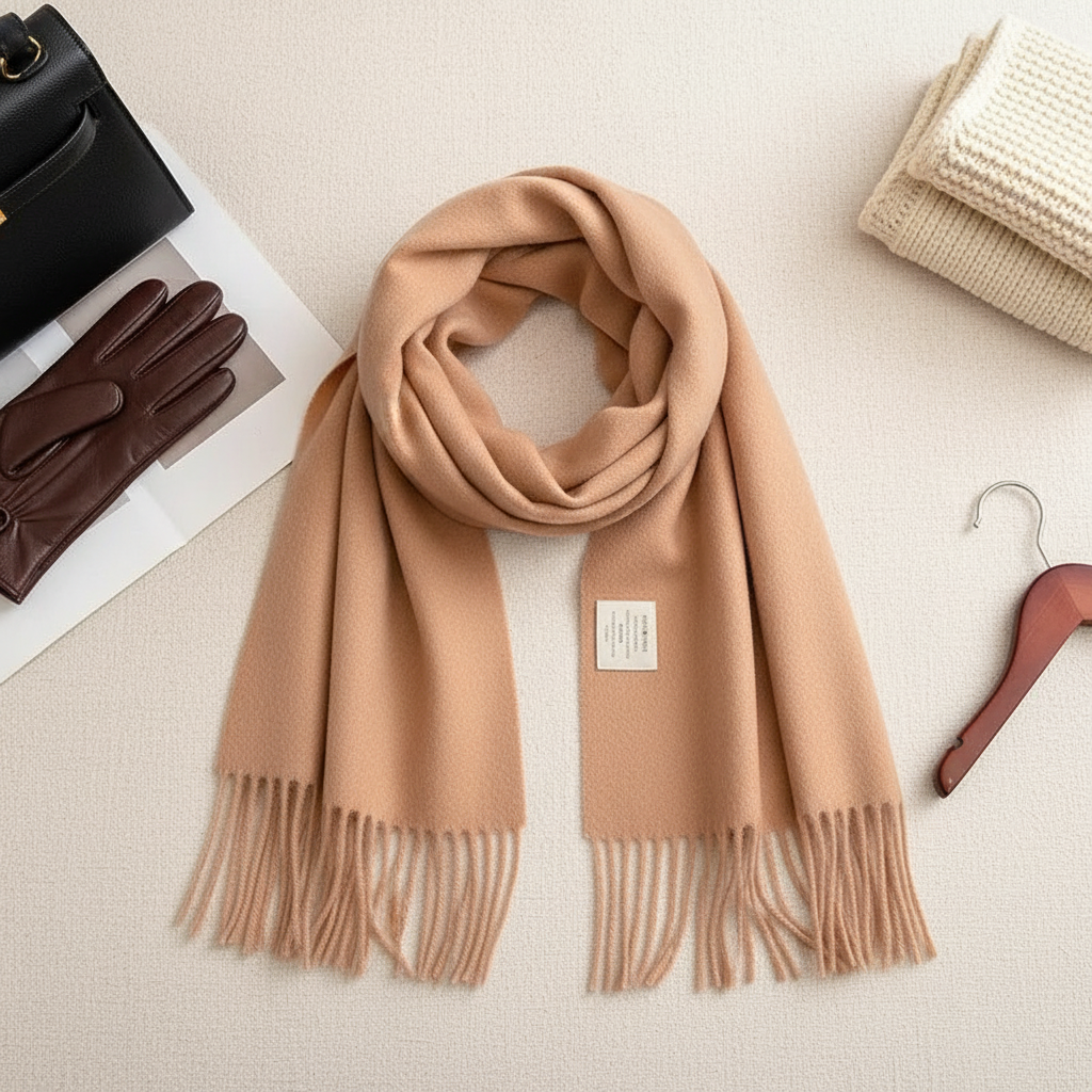 
Foulard Écharpe 100% Laine Camel