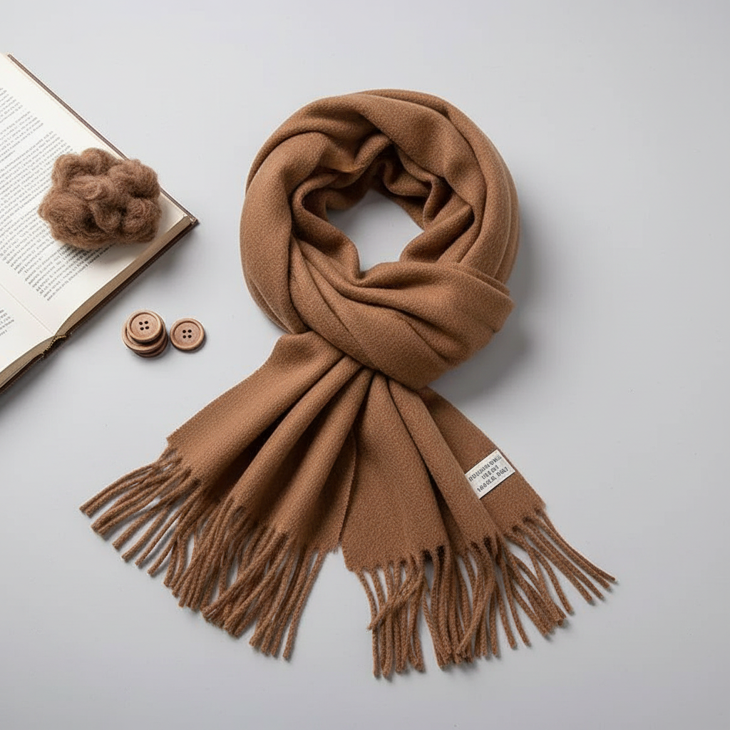 
Foulard Écharpe 100% Laine Marron