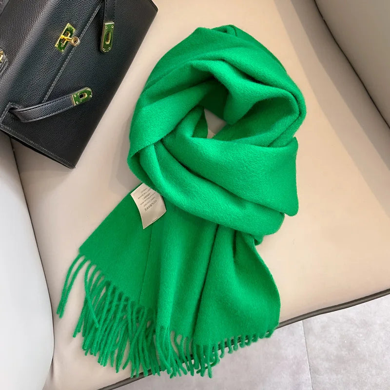 Foulard Écharpe 100% Laine Ver