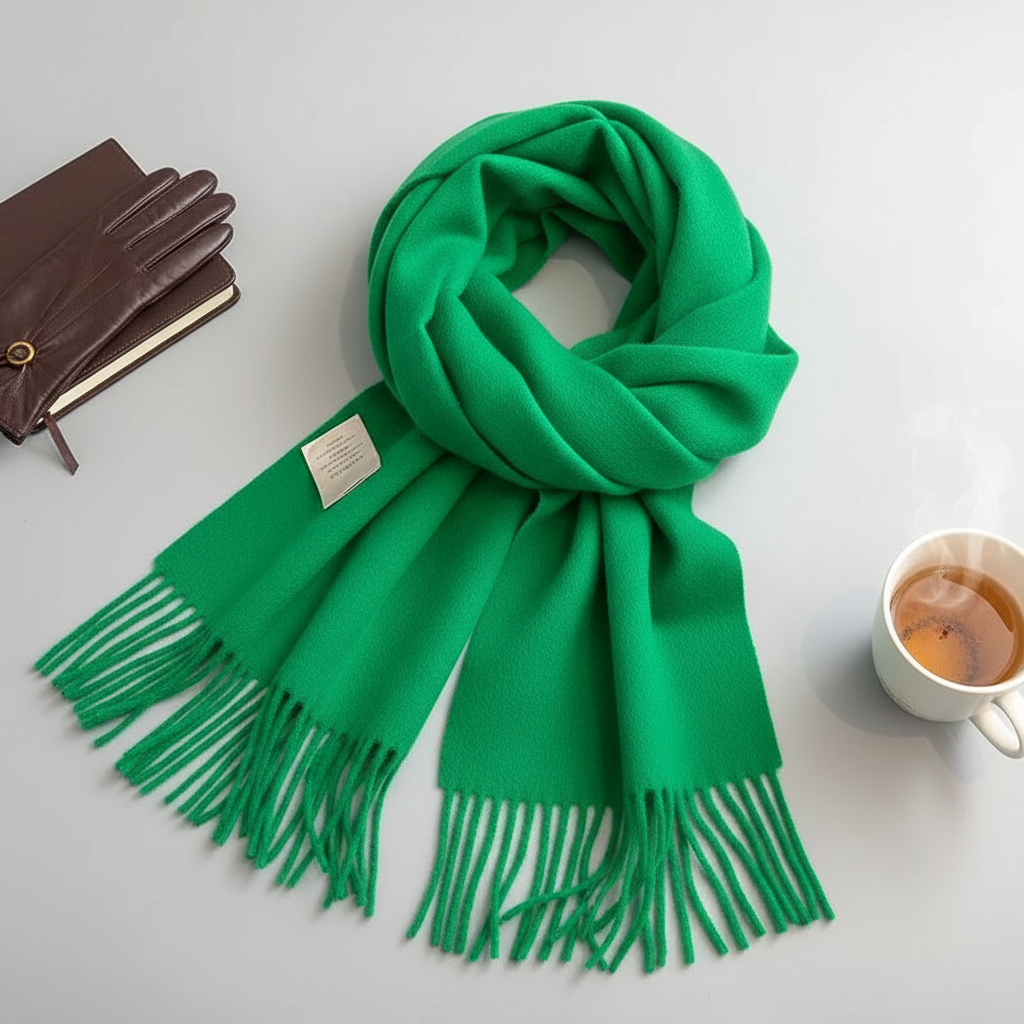 
Foulard Écharpe 100% Laine Vert