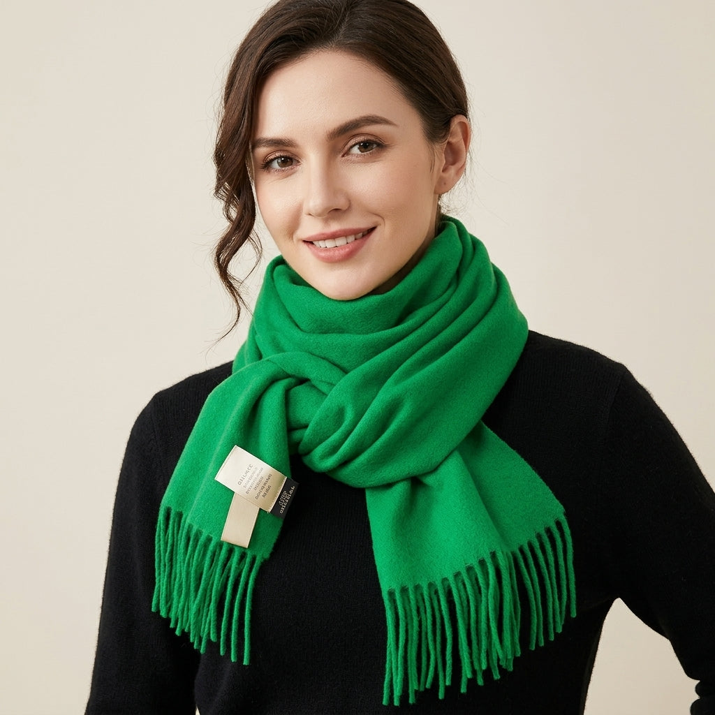 
Foulard Écharpe 100% Laine Vert
