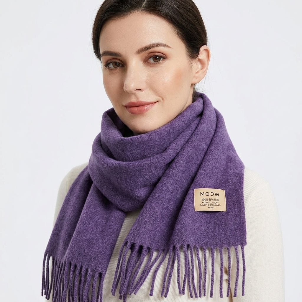 
Foulard Écharpe 100% Laine Violet